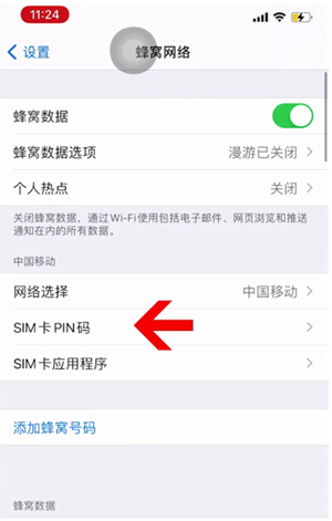 群英乡苹果14维修网分享如何给iPhone14的SIM卡设置密码 